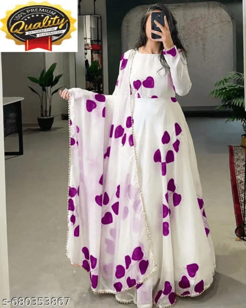 fancy's gown kurti with dupatta set